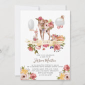 Leuke bosdieren bloemenvirtueel Baby shower Kaart (Voorkant)