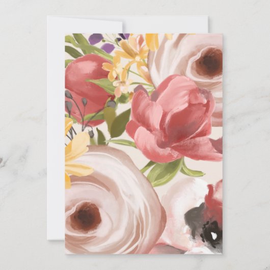 Leuke bosdieren bloemenvirtueel Baby shower Kaart (Achterkant)