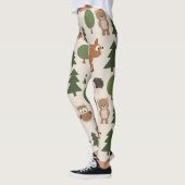 Leuke bosdieren bos natuur patroon leggings (Links)