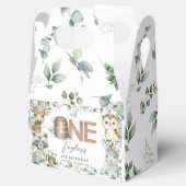 Leuke bosdieren groen jongen Baby shower Bedankdoosjes (Geopend)