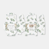 Leuke bosdieren groen jongen Baby shower Bedankdoosjes (Uitgevouwen)