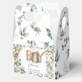Leuke bosdieren groen jongen Baby shower Bedankdoosjes (Geopend)