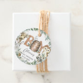 Leuke bosdieren groen jongen Baby shower Bedankjes Labels (In situ)