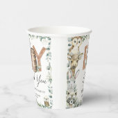 Leuke bosdieren groen jongen Baby shower Papieren Bekers (Rechts)