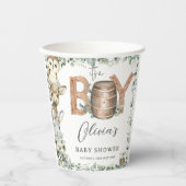 Leuke bosdieren groen jongen Baby shower Papieren Bekers (Voorkant)