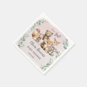 Leuke bosdieren groen meisje Baby shower Servet (Hoek)