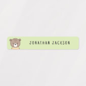 Leuke bosdieren groene kinder naam labels (Design 1)