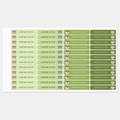 Leuke bosdieren groene kinder naam labels (Vel)