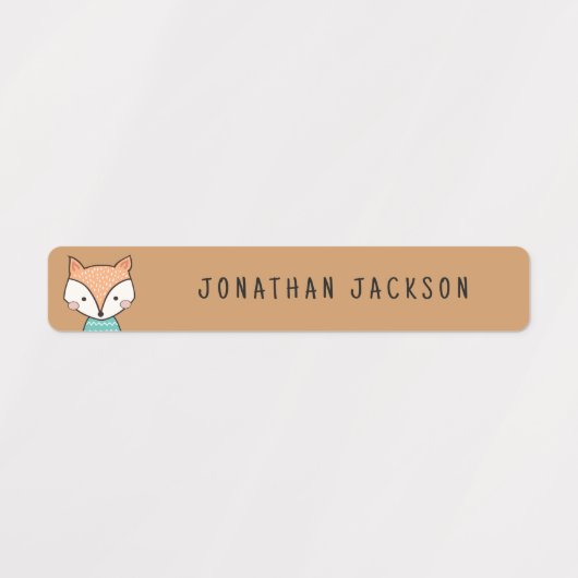 Leuke bosdieren kinder naam labels (Design 1)