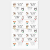 Leuke bosdieren kinder naam labels (Vel)