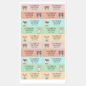 Leuke bosdieren kleurrijke kinder naam labels (Vel)