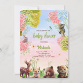 Leuke bosdieren Oerwoud Safari Baby shower Kaart (Voorkant)