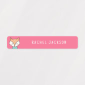 Leuke bosdieren roze kinder naam labels (Design 1)