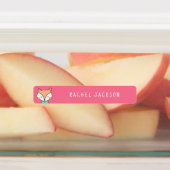 Leuke bosdieren roze kinder naam labels (Aangebracht)