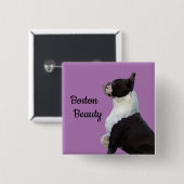Leuke Boston Terrier Boston Beauty Pin Button (Voorkant /achterkant)