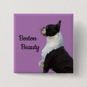 Leuke Boston Terrier Boston Beauty Pin Button (Voorkant)