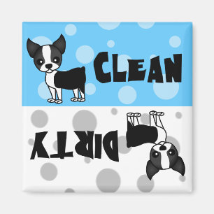 Leuke Boston Terrier Clean Dirty Vaatwasser Magnet