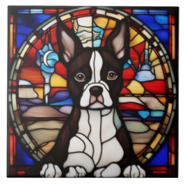 Leuke Boston Terrier decoratieve tegel Tegeltje