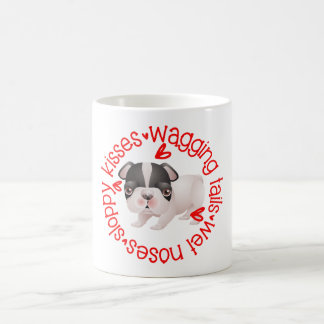 Leuke Boston Terrier, slordige kusjes Koffiemok