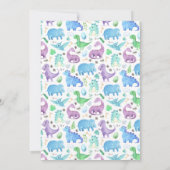 Leuke Botanische Het is een Jongen Dinosaurus Baby Kaart (Achterkant)