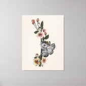 Leuke Botanische Koala Beary Waterverf Illustratie Canvas Afdruk (Voorkant)