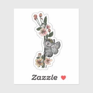 Leuke Botanische Koala Beary Waterverf Illustratie Sticker