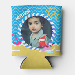 Leuke Boten Foto Blauw Gele Koelbox Blikjeskoeler