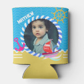 Leuke Boten Foto Blauw Gele Koelbox Blikjeskoeler (Achterkant)