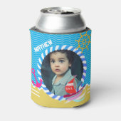 Leuke Boten Foto Blauw Gele Koelbox Blikjeskoeler (Blikje Achterkant)