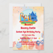 Leuke Bouncy Castle Adventure Park Verjaardagsfees Kaart (Achterkant)