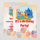 Leuke Bouncy Castle Adventure Park Verjaardagsfees Kaart (Voorkant / Achterkant)