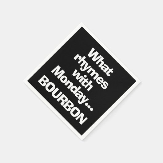 Leuke Bourbon Black Cocktail Servet (Hoek)