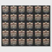 Leuke Bourbon Golf Golfer Vader Cadeau Vintage Cadeaupapier (Vlak)
