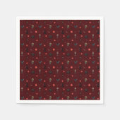 Leuke Bourgondische griezelige Halloween patroon Servet (Voorkant)