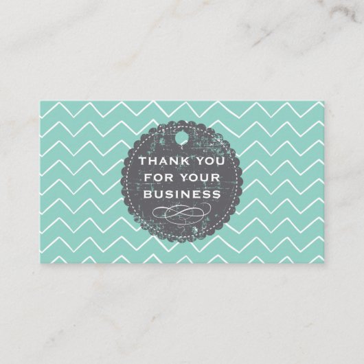 Leuke Boutique Grunge Badge Bedankt Klantenkaartje (Voorkant)