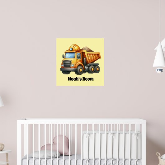 Leuke bouw liefhebbers kinderkamer voeg naam toe poster (Kinderkamer 2)