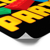 Leuke bouwstenen blok partij pre-k Mannen vrouwen  Poster (Hoek)