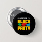 Leuke bouwstenen blok partij pre-k Mannen vrouwen Ronde Button 5,7 Cm (Voorkant /achterkant)