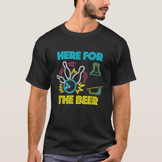 Leuke bowling Shirt hobby hier voor de bierborrel (Voorkant)