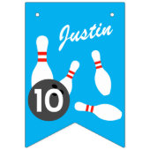 Leuke bowling Verjaardagsfeestviering op maat Vlaggetjes (Tweede vlag)