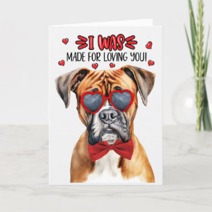 Leuke Boxer Dog Loving You Valentijnsdag Feestdagen Kaart