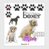 Leuke Boxer Dog Puppy Stickers (Vel)