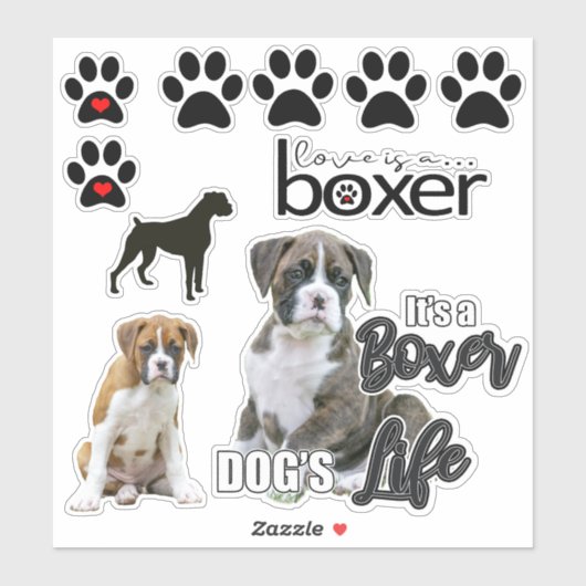 Leuke Boxer Dog Stickers (Vel)