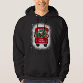 Leuke Boxer Hond Rode Vrachtwagen Vrolijk Kerstmis Hoodie (Voorkant)