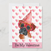 Leuke Boxer Ik Blaf Naar Jou Hond Valentijnsdag Feestdagenkaart (Voorkant)