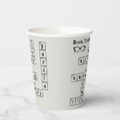 Leuke "Brain Time!" Kruiswoordpuzzel brillenglas L Papieren Bekers (Links)