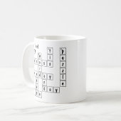 Leuke "Brain Time!" Kruiswoordpuzzel brillenglazen Koffiemok (Voorkant links)