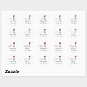 Leuke brandweerman Baby shower gunst Ronde Sticker (Vel)