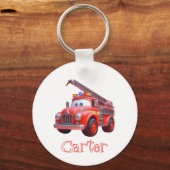 Leuke brandweerwagen sleutelhanger (Voorkant)
