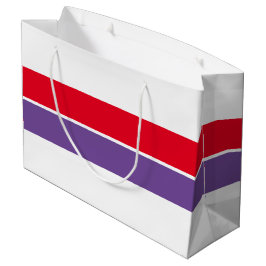 Leuke brede vet Paarse rode racestrepen op wit Groot Cadeauzakje